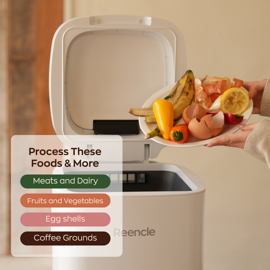 Real finished compost produced by the Reencle food waste composter